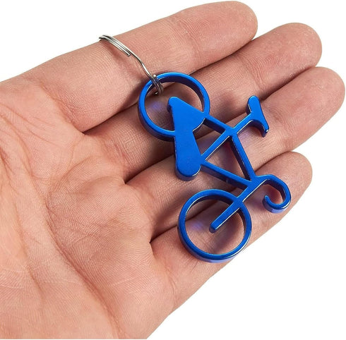 Juvale Keychain Bottle Opener - 12-Pack Bicycle Bike Portable Metal Openers for Wedding Party Favor in 6 Colors