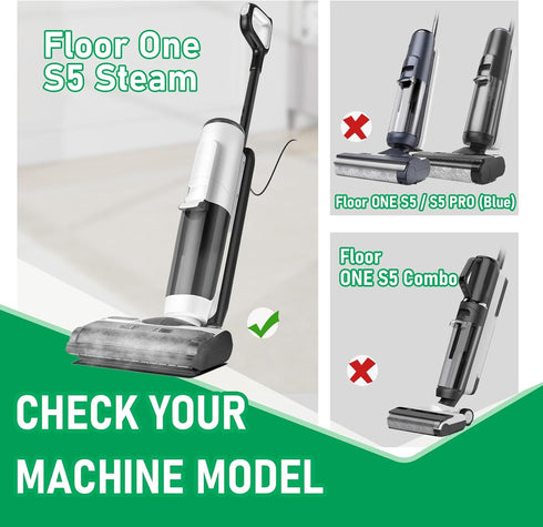 S5 S5 Parts,3 Brushes,3 Filters,1 Only Steam Roller Brush Replacement and Vacuum Filter Kit Compatible with Tineco