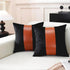 TAOSON Pack of 2 Velvet Decorative Throw Pillow Covers White Patchwork with Black