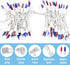 4th 100 Count 20 Yiaht of July Decorations Lights Red White & Blue Feet Patriotic Mini String Waterproof Independence