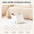 White,11.8"x11.8"x11.8" PINPLUS Storage Ottoman Cube Square Shaped Ottomans with Storage Foot Stool Footrest for Lving
