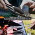Set of 2 Cooking Tongs, 600ºF High Heat-Resistant Kitchen Utensils for Grill, Salad, BBQ, Frying, Serving