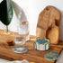 6 Set Van Gogh Drink Coasters with Holder - Ceramic Coaster for Drinks Absorbent with Cork Base and Golden Holder