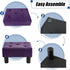 BRIAN & DANY Small Foot Stool, Velvet Foot Stools with Legs, Stable Small Footstool for Living Room, Purple