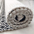 USTIDE Black & Cream Cotton Rug, Boho Rag Rug, Washable Farmhouse Bath Doormat, 2’×3’