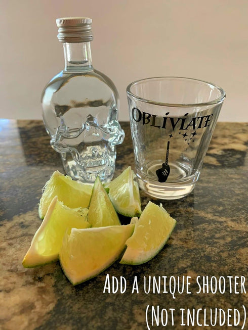 Obliviate Shot Glass/Cup, Wizard Gifts, Birthday Shot Glass for Men/Women, 1.75 oz