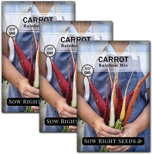 Sow Right Seeds - Rainbow Mix Carrot Seed for Planting - Non-GMO