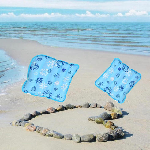 Ice Cushion Cool Ice Pillows, Water Filling Ice Cushion Chair Pad for Pet, Summer, Beaches, Car, Office (14.17 x 14.17)