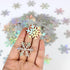 Vofrise 200PC Iridescent Snowflakes Confetti for Winter Wonderland Party Decorations Snowflake Table Scatter