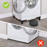 Hacaroa Mini Fridge Stand with 4 Strong Feet, Adjustable Universal Washer and Dryer Pedestal, Black