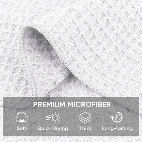 50 Pack 12 12 Inches HOMEXCEL Waffle Weave Microfiber Towel, Lint Free Bulk Cleaning Rags, x Barista Towels, Reusable