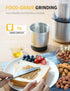 2 SHARDOR Electric Coffee Grinder Herb Blade Grinder Spices Grinder with Removable Stainless Steel Bowls, Silver
