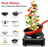 Techwood Hot Plate Portable Electric Stove, 1500W Countertop Single Burner with Adjustable Temperature, 7.5” Cooktop