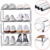 Closet (4-Tier, Jucaifu Stackable Small Shoe Rack, Entryway, Hallway and Space Saving Storage and Organization White)