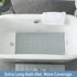 35.8 17.7) Webos Foldable Silicone Bathtub Mat: Jumbo Size Heavy Duty Safety Bath Mat for Tub Without Suction Cups Non