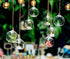 12 Pcs 3.15"/8cm Hanging Candle Holder Glass Globes for Candles, Air Plant Holders, Home Wedding Decoration
