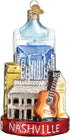 Old World Christmas Cities, Places and Landmarks Glass Blown Ornaments for Christmas Tree, Nashville