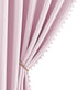 NICETOWN Pom Pom Blackout Curtains for Girls Bedroom Boho Pink Window Curtains