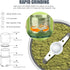 COOL KNIGHT Electric Herb Grinder, Large Capacity Spice Coffee Grinder with Pollen Catcher - 7.5" (Green)