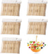 Bamboo Cocktail Forks, 500 Pcs Mini Food Picks for Appetizer, Fruit, Cheese, Natural Bamboo Wood