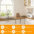 LONIN Stainless Steel Kitchen Sink Organizer Caddy Over Faucet Sponge & Brush Holder, Rust-Resistant, Adjustable