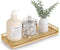 Bathroom Tray for Counter Top Organizer Oak Wood Vanity Tray with Metal