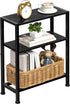 Narrow Side Table for Small Space, 2-Tier Small End Table with Shelf