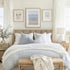 24x24, Set 2, YCOLL Farmhouse Pillow Covers Modern Accent Square Throw Pillow Covers of Light Blue and Beige Striped