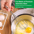 Stainless Steel Whisk Set - 8", 10", 12" Thin Handle Balloon Wire Whisks for Cooking, Baking, Mixing, Beating