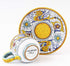 Fima ThatsArte.com Italian Ceramic Espresso Cup & Saucer, Raffaellesco, Handmade in Italy