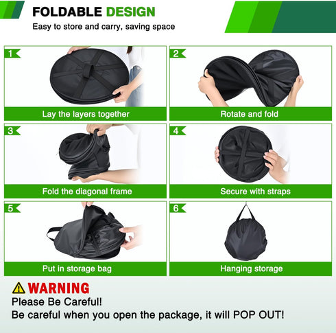 6 24" Closet 2 Yesker Layer Herb Drying Rack Hanging Mesh Net Foldable Plant Drying Racks w Green Zipper Pruning Shears