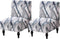lihuitong Armless Chair Slipcover 2 Pieces Printed Armless Accent Chair Cover Stretch Spandex