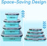 Guyuyii 4-Piece Collapsible Food Storage Containers, Foldable Silicone with Lids, Microwave, Freezer, Dishwasher Safe