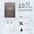 GREATIN 2 Bar Soap Holder Dish Shower PCS Self Draining Soap Container with Lid, Wall Mounted Soap Box Tray