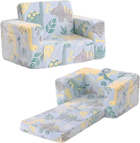 Tiita Kids Sofa, 2-in-1 Kid Sofa, Convertible Children Couch to Lounger, Flip