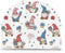 Caikeny Napkin Holder for Tables 4th Of July Gnomes Acrylic Napkins Holder Flowers