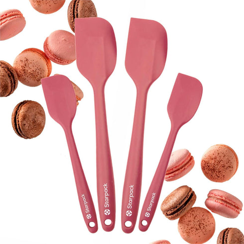 StarPack Premium Silicone Spatula Set of 4 - 2 Small, 2 Large, High Heat Resistant to 600°F, Non Stick Design