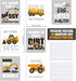 Outus Set 9 8 10 Inch of Construction Room Decor Trucks Inspirational Quote Art Print Transport Vehicle Motivational