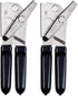 EZ-DUZ-IT Deluxe Can Opener with Black Grips - Set of 2