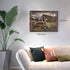Fimtise Barn Pictures Wall Decor, Old Tractor Farmhouse Canvas Painting for Living Room Bedroom Decoration