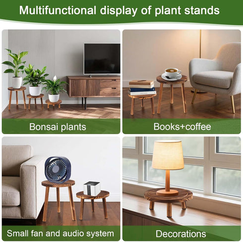 Yedcxup Indoor,3 Plant Stand Pcs Corner Plant Stand,Plant Shelf,Potting Bench,Suitable for Indoor and Outdoor Scenarios