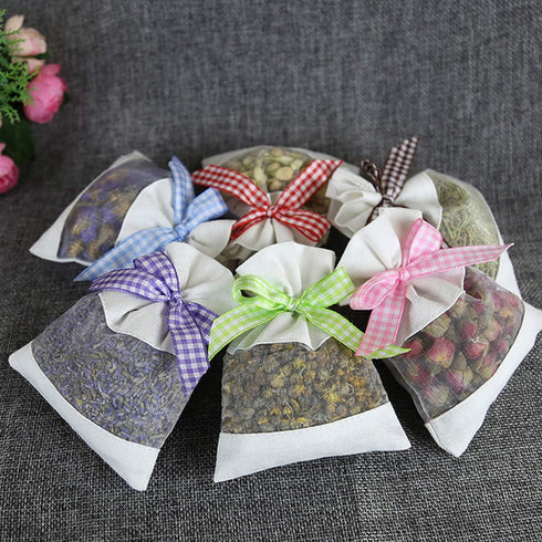 Sachet Empty Bags Linen Fabric Bags Organza Gauze Bags for Lavender, Spice and Herbs