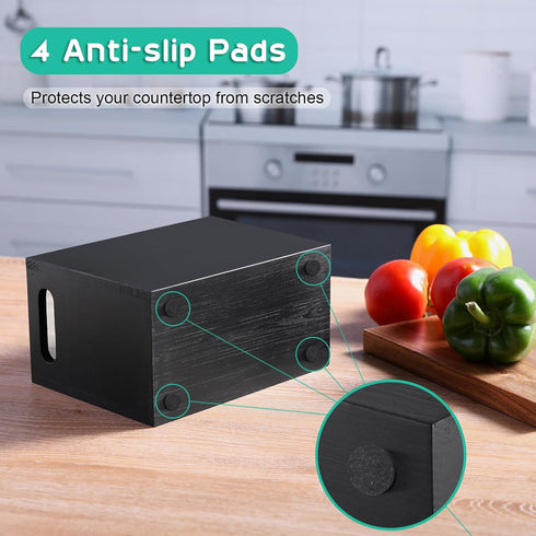 ALELION Black Utensil Holder for Kitchen Counter, Large 2 Compartment Caddy Organizer for Spatula and Ladles