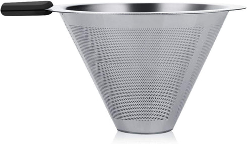 Pour Over Coffee Maker, Reusable 400ml Borosilicate Glass Hand Drip Manual Dripper Brewer Pot with Scale Permanent Filter Paperless Portable Tools for Travel Camping Hiking Office Home Restaurant Gift by Tiiyee