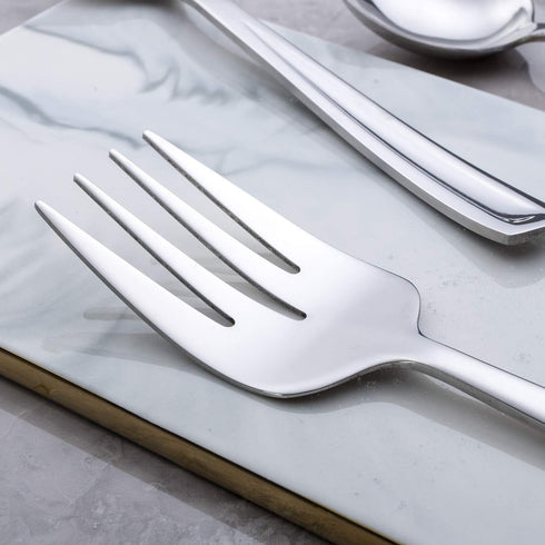 GoGeiLi Stainless Steel Large Serving Fork Set, 9.5-inch Big Fork for Party, Banquet, Buffet, Set of 3, Dishwasher Safe