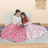 Valentine Soft Throw Blanket: Confetti Heart Fun, Pink Black White, Accent for Couch Sofa Chair Bed or Dorm (Confetti