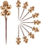 Meiwlong 10pcs Glitter Fake Artificial Gold Berries Picks Christmas Tree Decorations Foam Flower