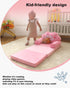 1-3, MOONBEEKI Kids Couch Fold Out, Foldable Princess Chair for Toddlers Kids Furniture for Playroom, Gift for Birthday