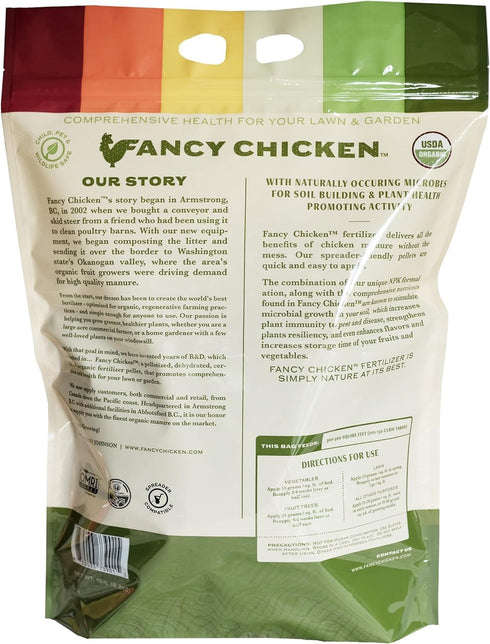 15lbs Fancy Chicken All-Purpose Manure - Pelleted Dried Organic Chicken Manure | All-Natural Plant Food | Ideal