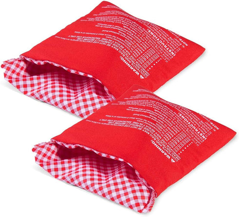 OBTANIM 2 Pack Reusable Red Potato Pouch - Microwave Bag for Perfectly Baked Potatoes
